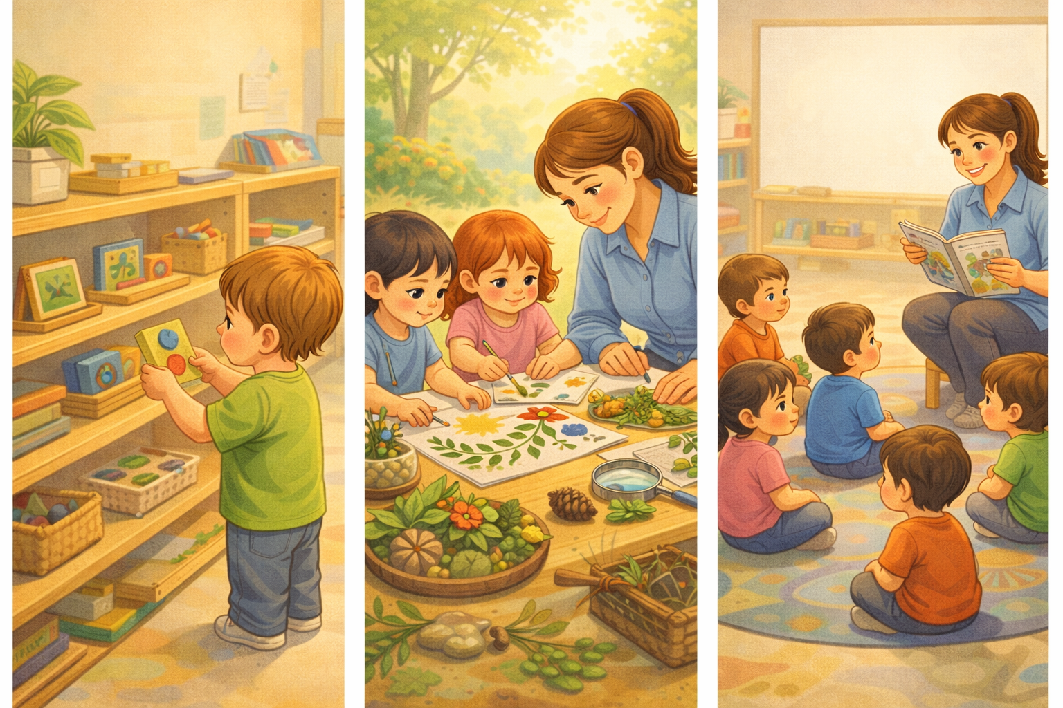 גישות חינוכיות שונות במעון - מונטסורי, רג'יו אמיליה, וולדורף ועוד