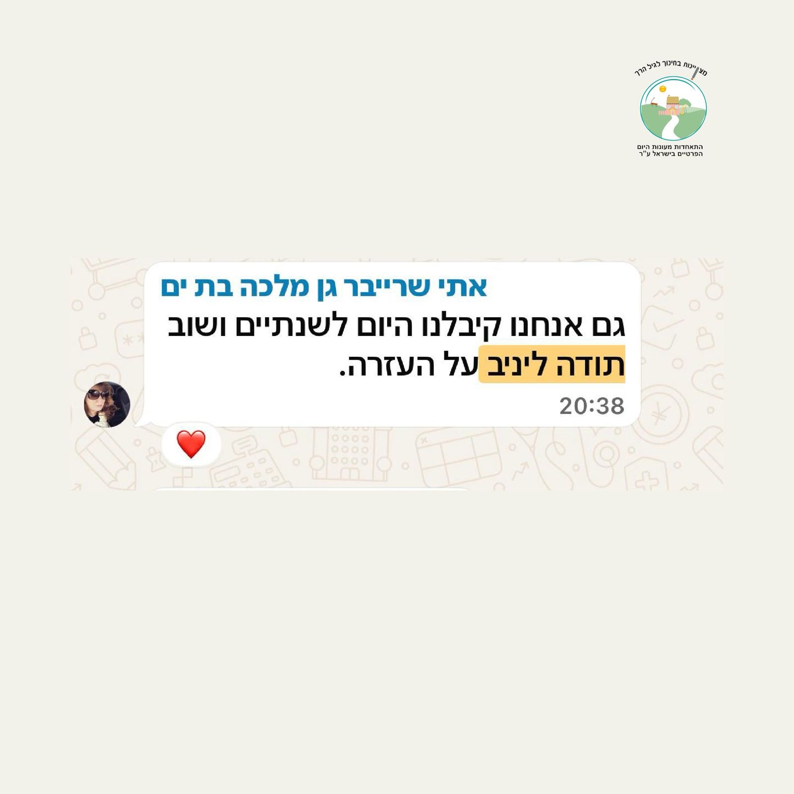 אידי כהן כץ אידיאל - תודה על תעודה יפה ומכבדת