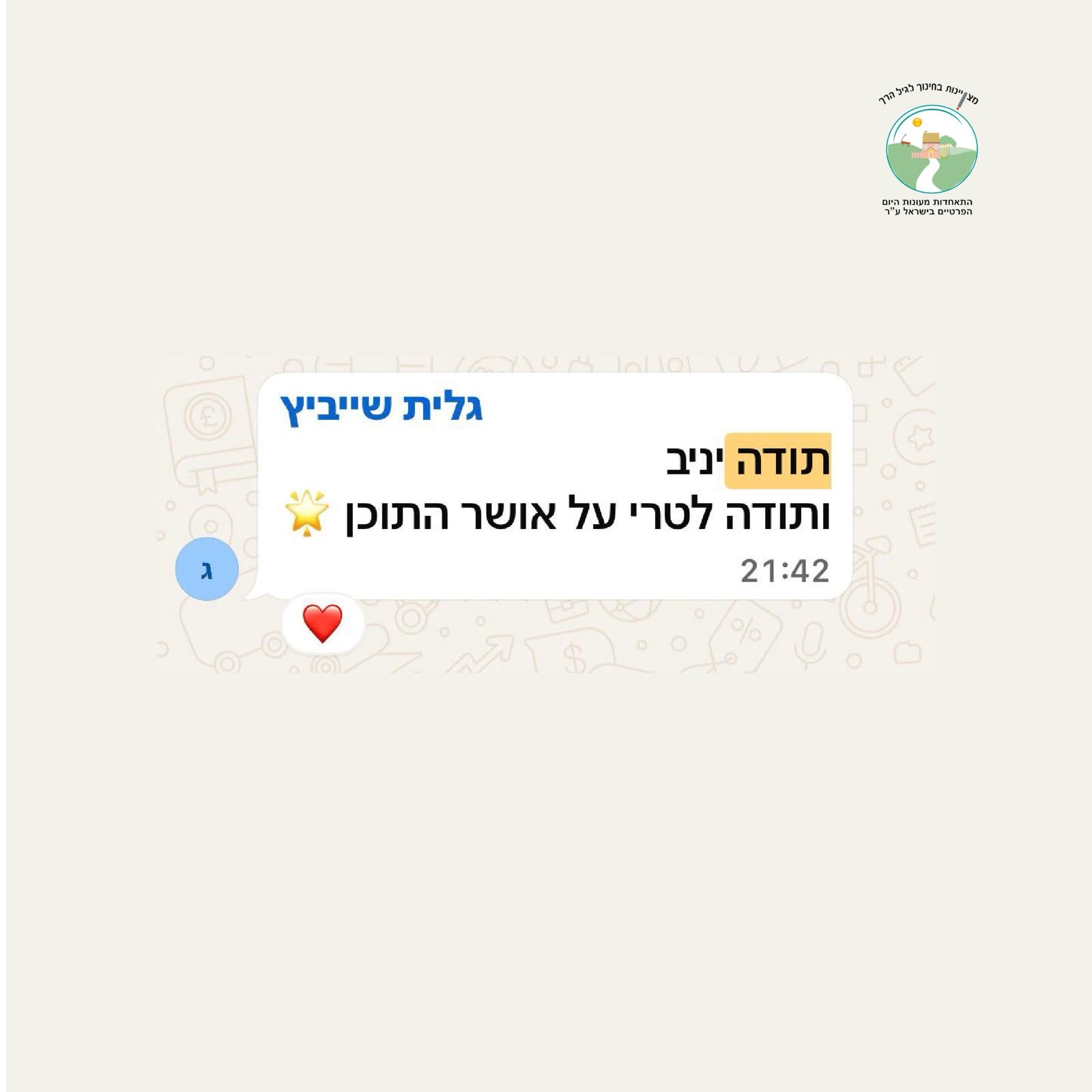 גלית שייביץ - תודה ינב ותודה לטרי על אושר התוכן